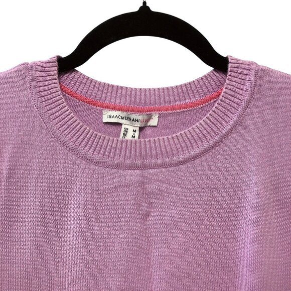 Isaac Mizrahi Live Solid Lavender Sleeveless Knit Tunic Sweater M - Picture 4 of 7
